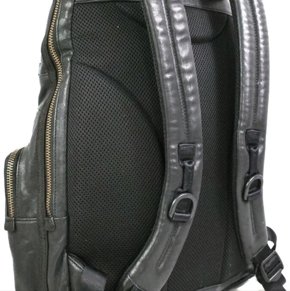 Rare Collectable: Tumi Alpha Bravo Knox Genuine Leather Backpack in Black Pole